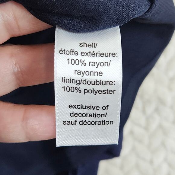 Maurices Navy Blue Embroidered Midi Dress - Picture 4 of 9